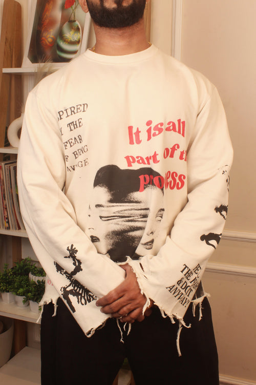 Cross full sleeves sweatshirt
